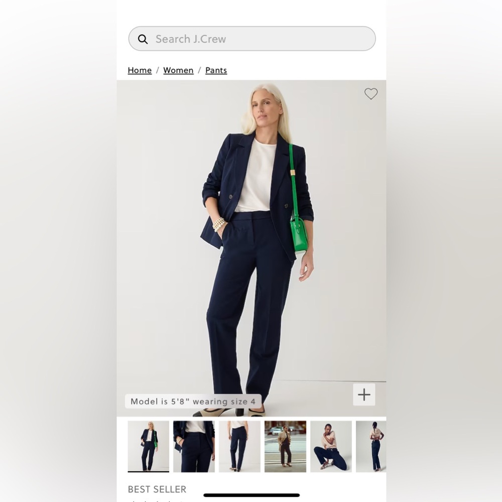 JCrew Kate Pant Navy